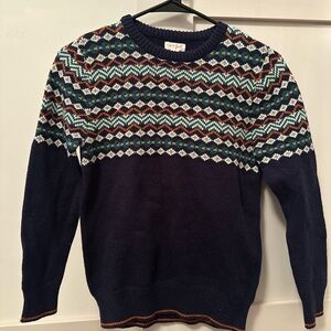 Cat & Jack Boys (10/12) Fair Isle Crewneck Sweater